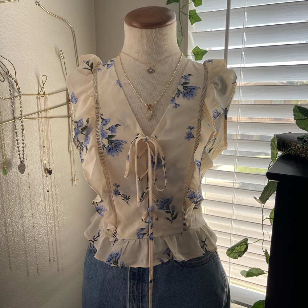 Floral Corset Top 🫐